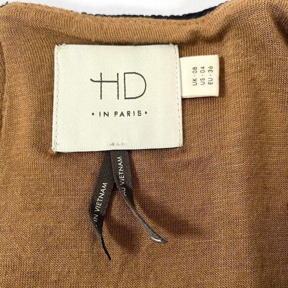 HD in Paris Textured Knit Pencil Skirt Womens 4 Asymmetrical Multi Color Block - Picture 8 of 16